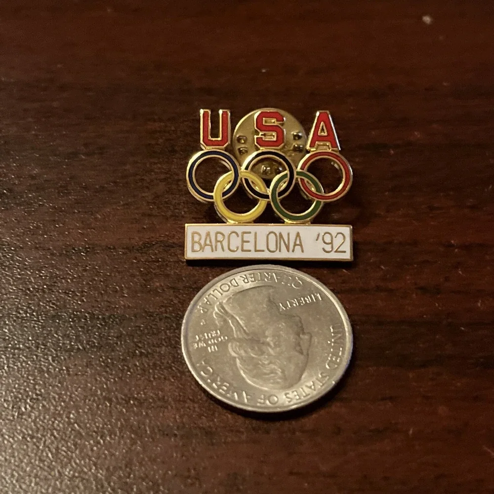 Vintage 1992 Barcelona Summer‎ Olympics Team USA Lapel Hat Pin